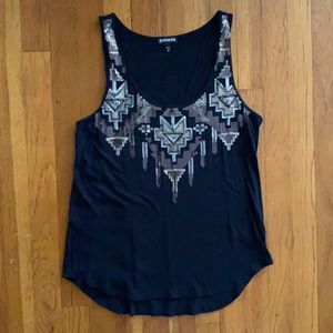 Express Sequined Racerback Tank top